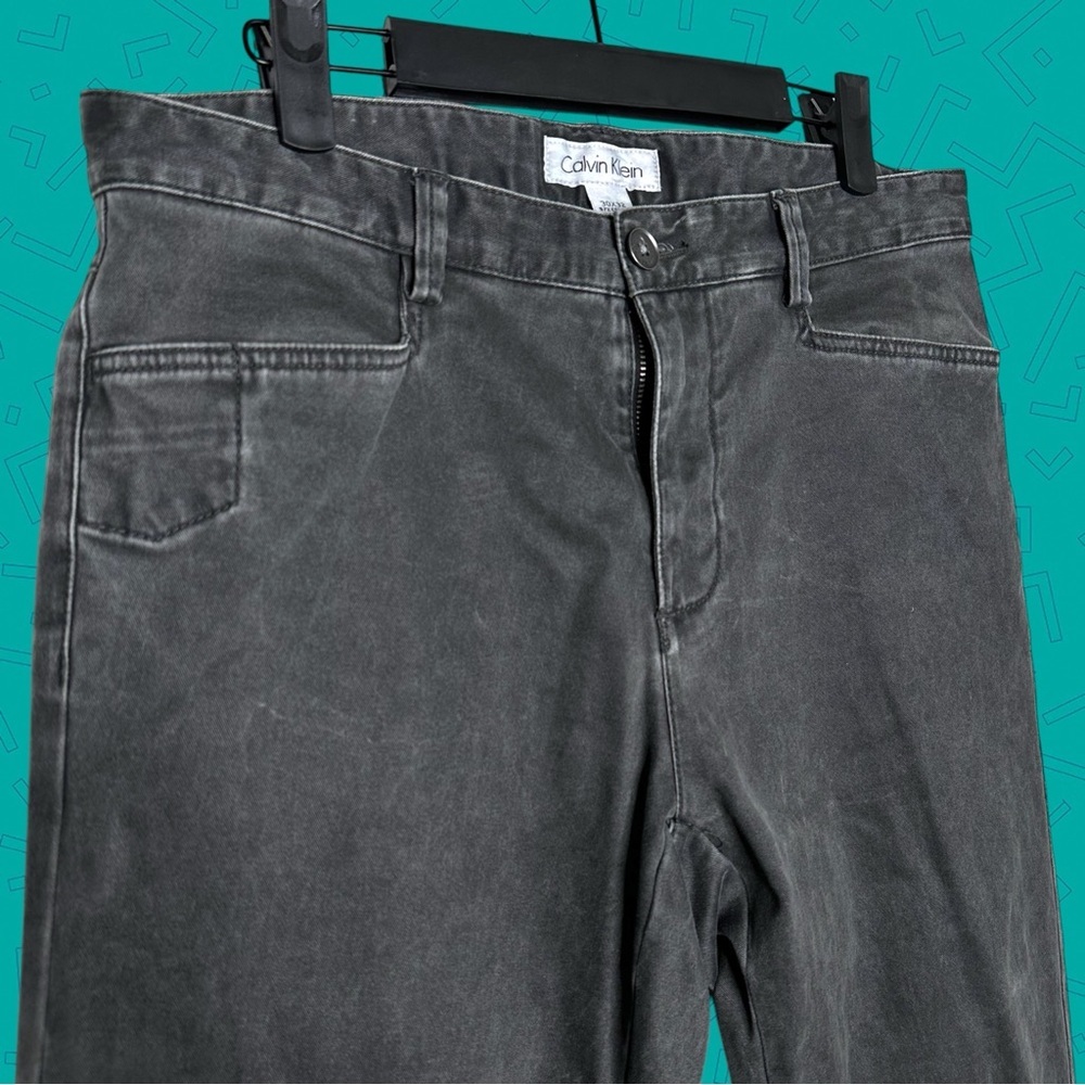 Calvin Klein Gray Suede Jeans